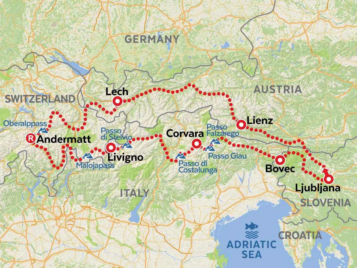 Alps Motorcycle Tour - Self Guided Alps Motorcycle Tour - Self Guided